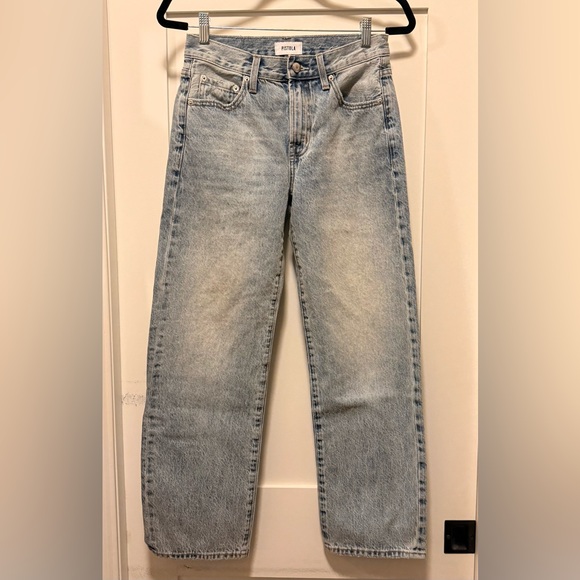 Pistola Lexi Mid Rise Bowed Straight Leg Jeans